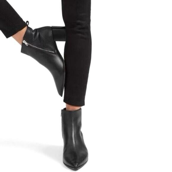 Everlane The Boss Boot in Black  Pebbled Leather Size 6 - Picture 2 of 10
